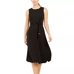 Black Belted CK Sheath Dress